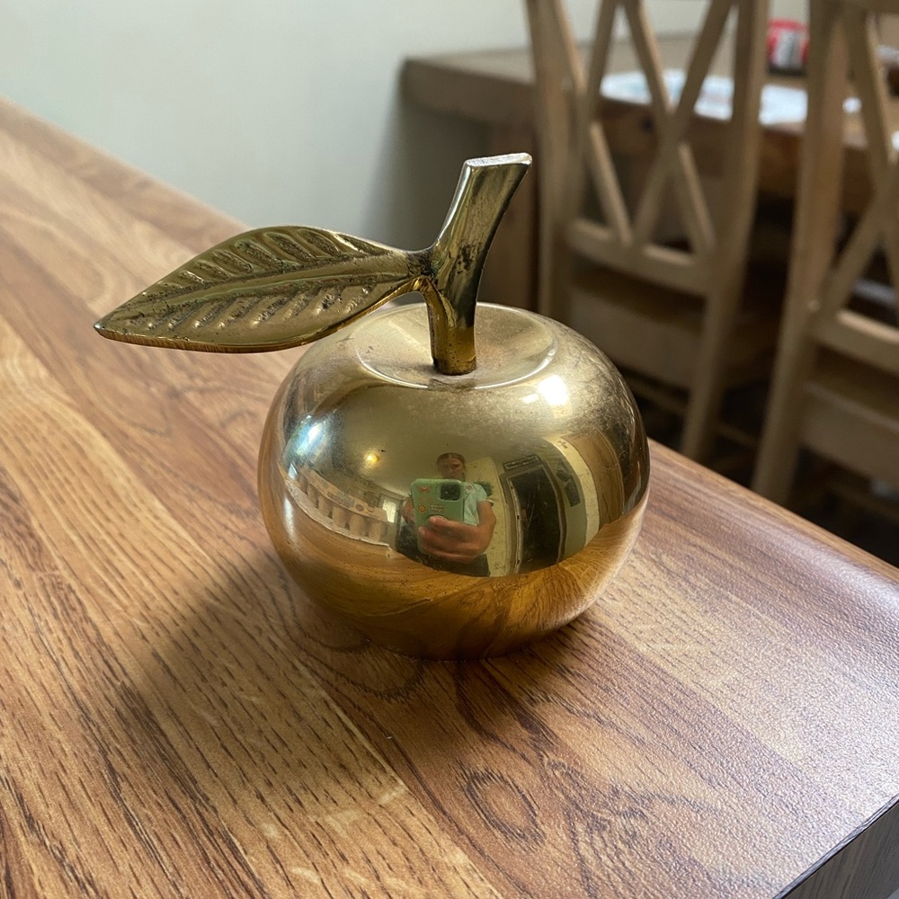 Vintage gold teacher apple